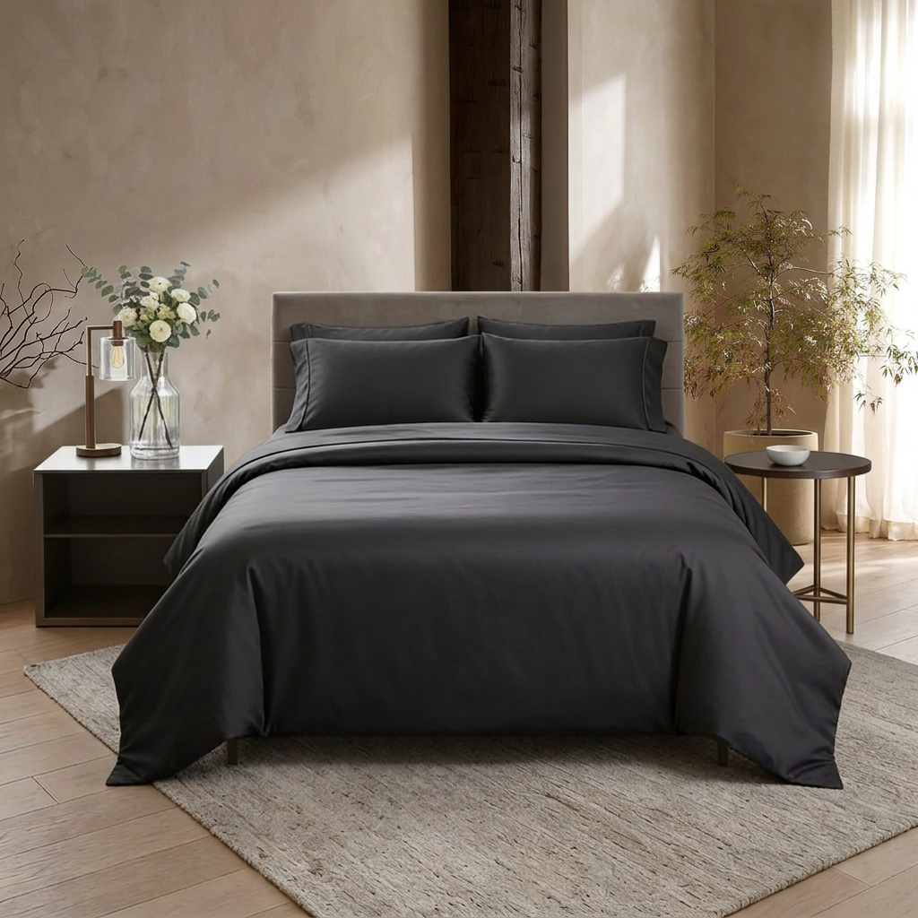 Charcoal Cooling Bamboo Duvet Set
